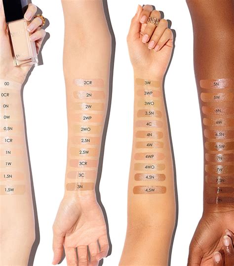 dior forever skin glow foundation 2w|dior forever foundation color chart.